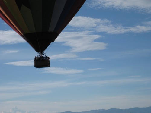 Cheering from the balloons!